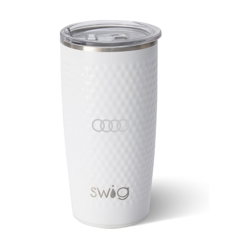 Tasse de golf Swig Life 22oz Audi en inox blanche