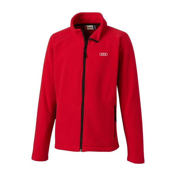 Veste micropolaire C&B à fermeture pour enfant, rouge