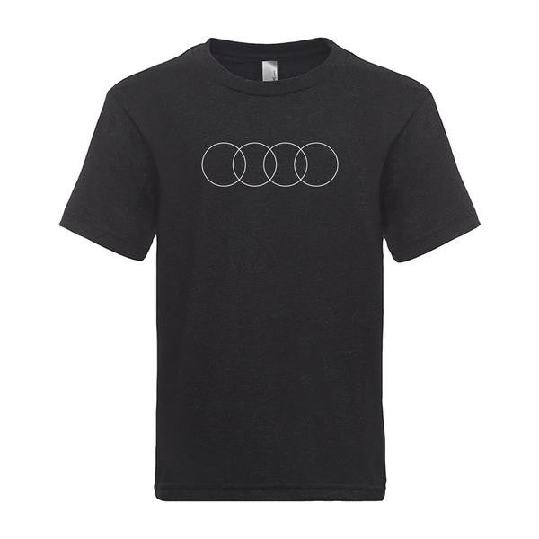 Chandail à manches courtes pour enfants Audi, noir