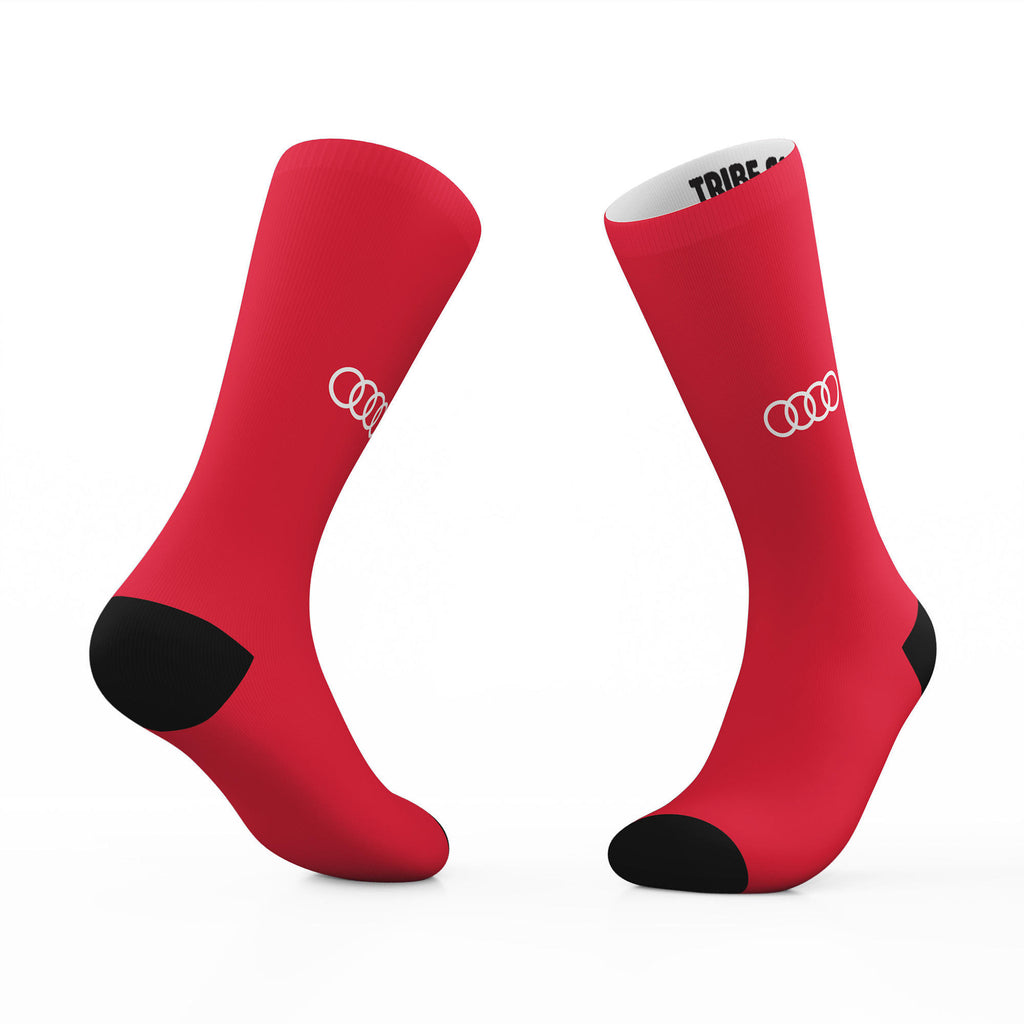 Chaussettes rouges personnalisées Audi