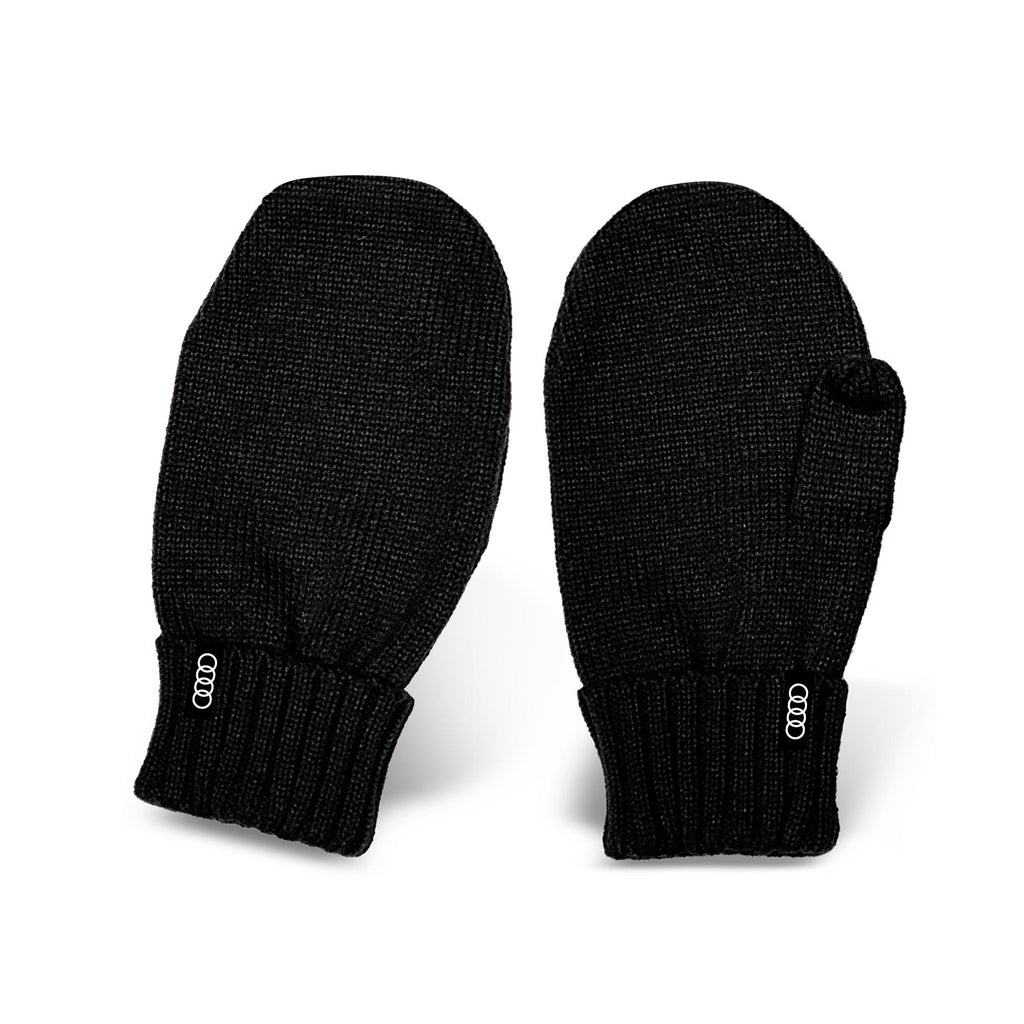 Mitaines en tricot Audi noires