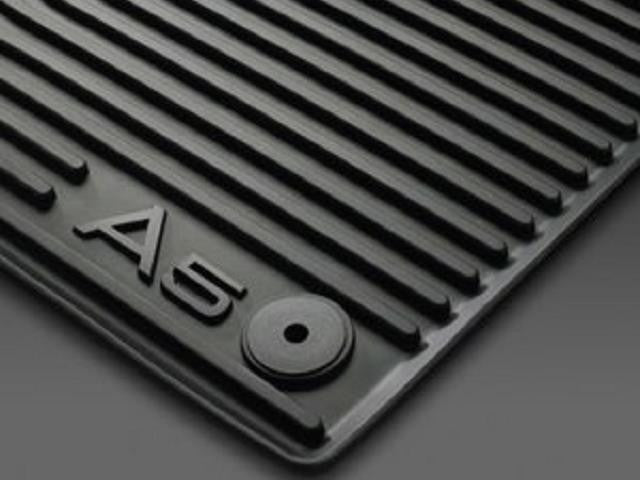 Tapis de protection en caoutchouc, avant, Noir (ens. de 2) - A5 2009 à 2017