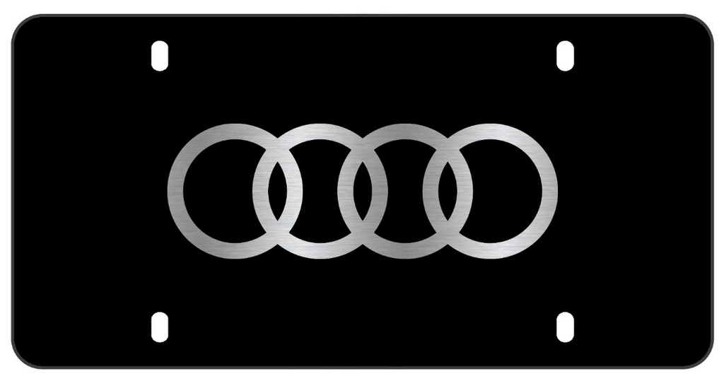 Cadre de plaque d'immatriculation avec logo Audi en laser thermolaqué - Q3