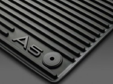 Tapis de protection en caoutchouc, avant, Noir (ens. de  2) - A5 2018 et +