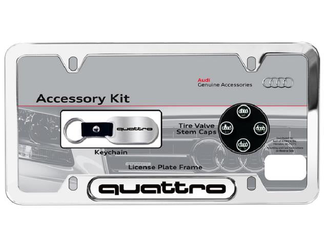 Ensemble de cadre de plaque d'immatriculation avec logo quattro - A7/S7/RS7