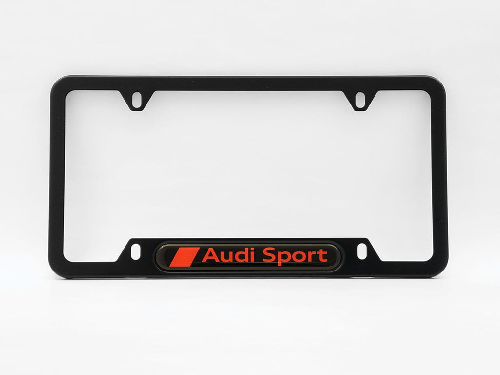 Cadre de plaque d'immatriculation avec logo Audi Sport - Noir - A7/S7