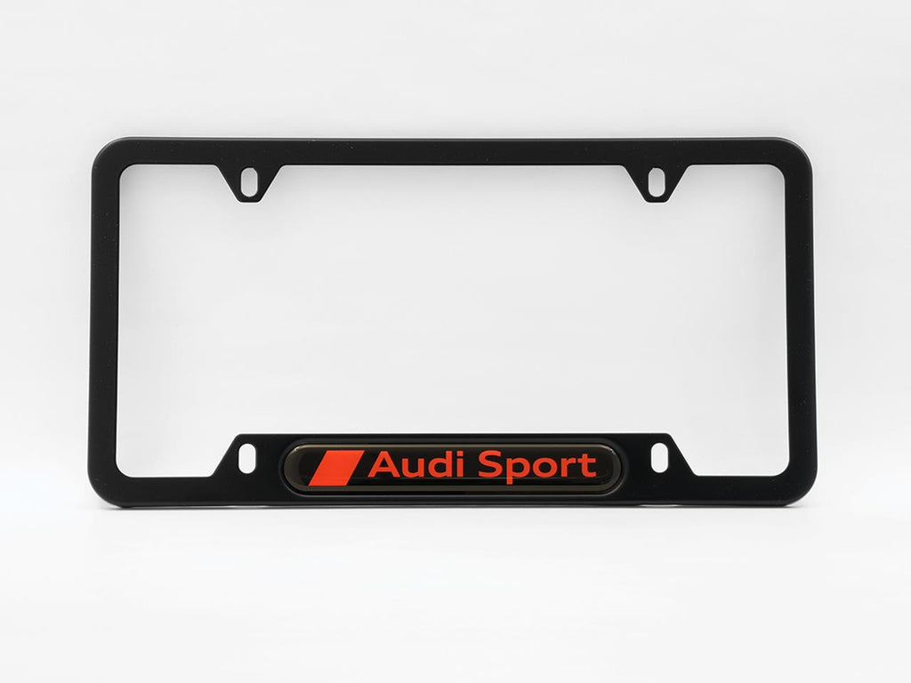 Cadre de plaque d'immatriculation avec logo Audi Sport - Noir - A5/S5